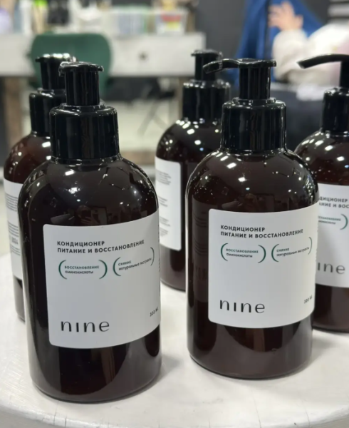 Профессиональный кондиционер для волос NINE, восстановление и питание, 300 ml / Натуральные экстракты